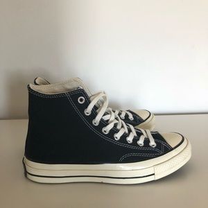 Black & white high top converse